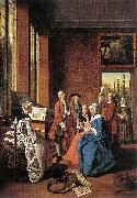 Jan Josef Horemans the Elder Concert in an Interior oil painting